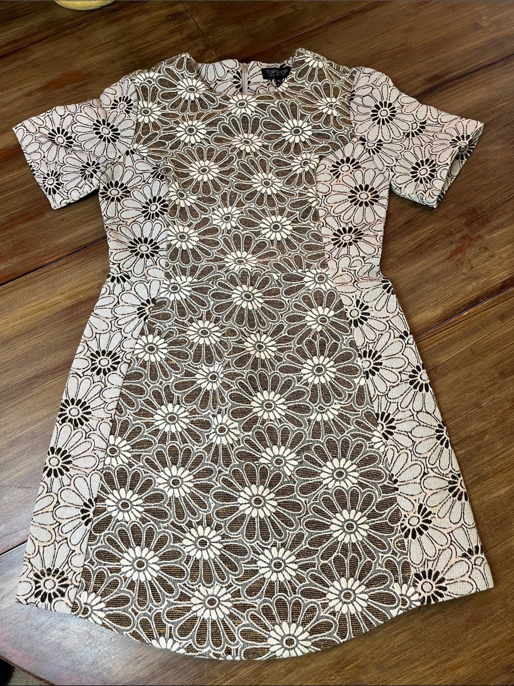 TOPSHOP Diasy Jacquard Mini Dress Sz US6